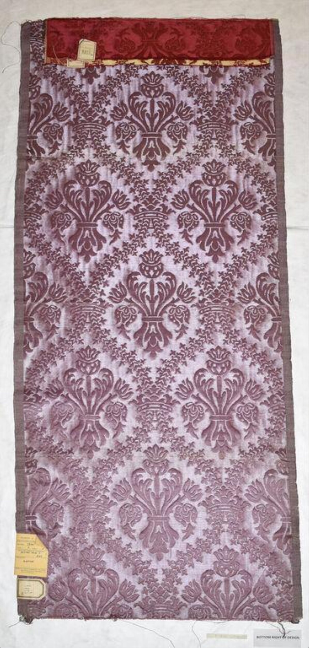 Vintage Damask Pattern Textile Sample