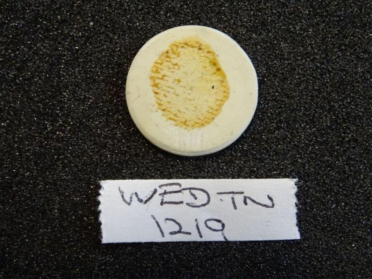 Round Ceramic Token with Handwritten Label