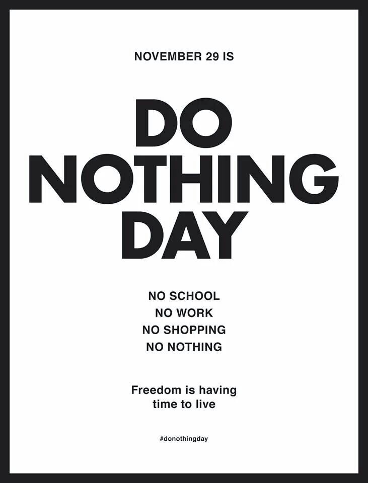 Do Nothing Day November 29 Poster