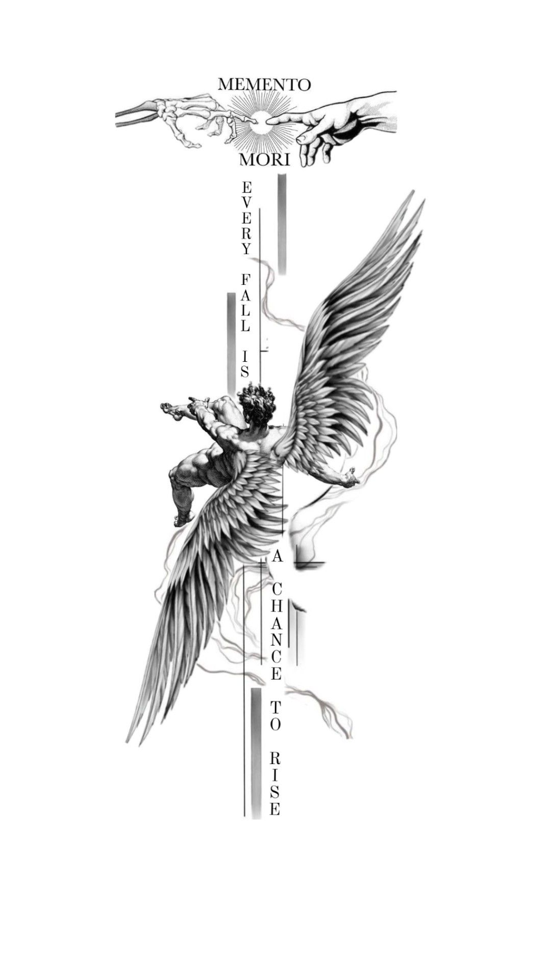 Memento Mori Fallen Angel Art