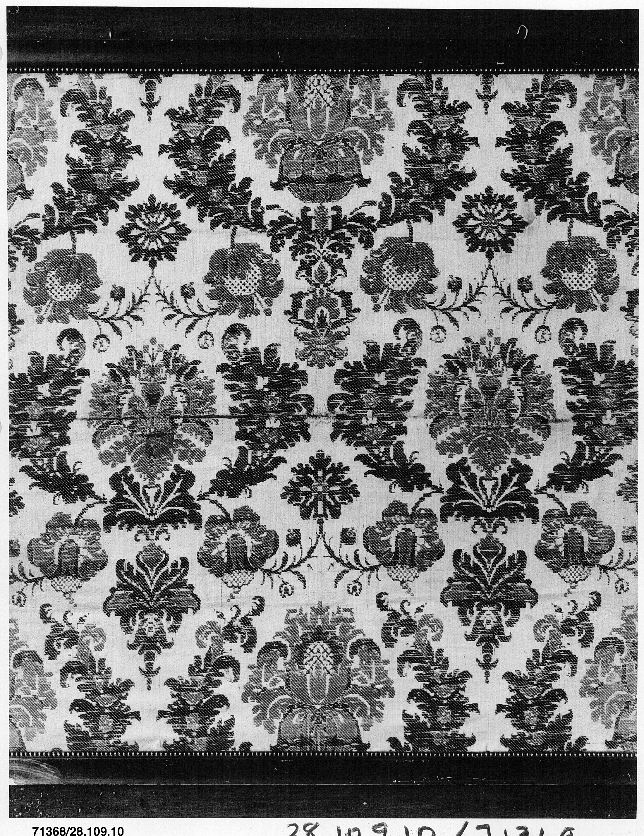 Antique Floral Pattern Woven Textile