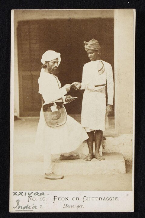 Vintage Photo of Two Indian Messengers