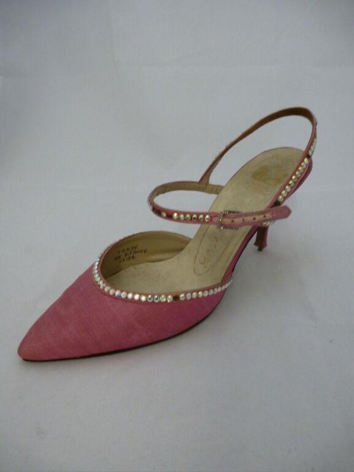 Pink Rhinestone Pointed Toe High Heel