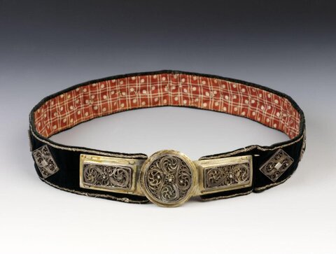 Ornate Silver Filigree Traditional Belt