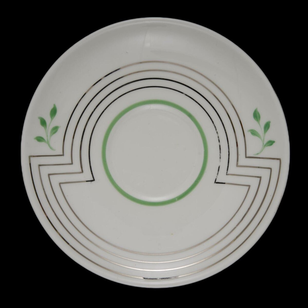 Decorative Green Leaf Ceramic Saucer