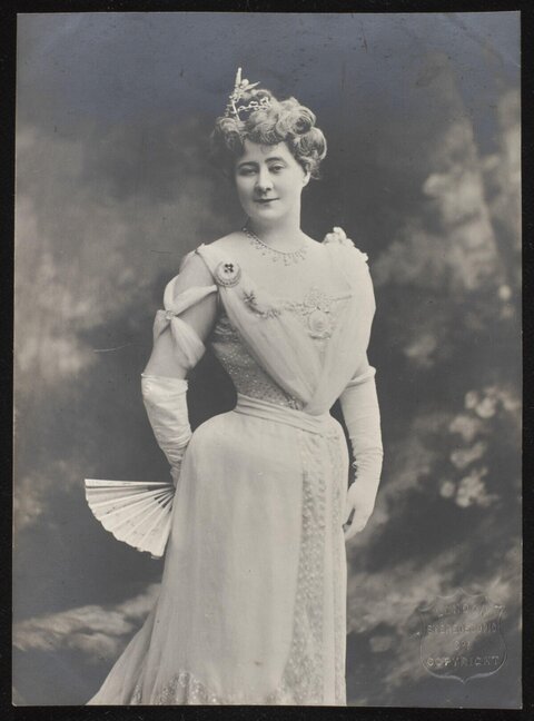 Vintage Studio Portrait of Edwardian Woman