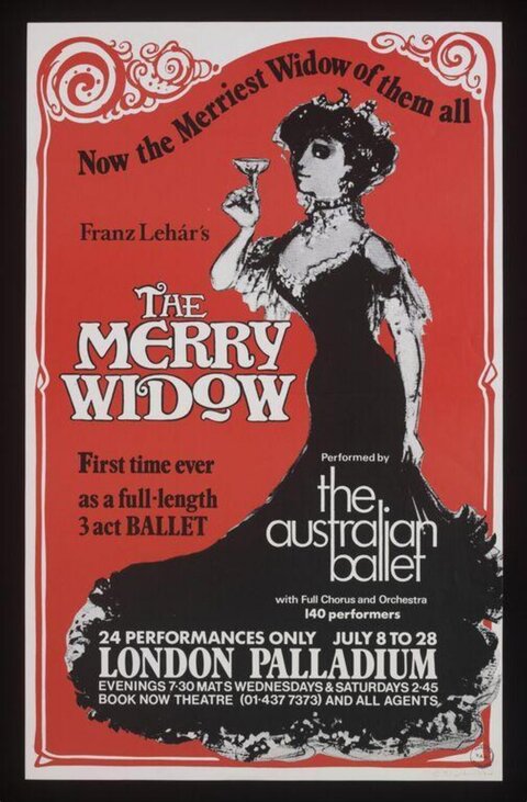 The Merry Widow Ballet Poster