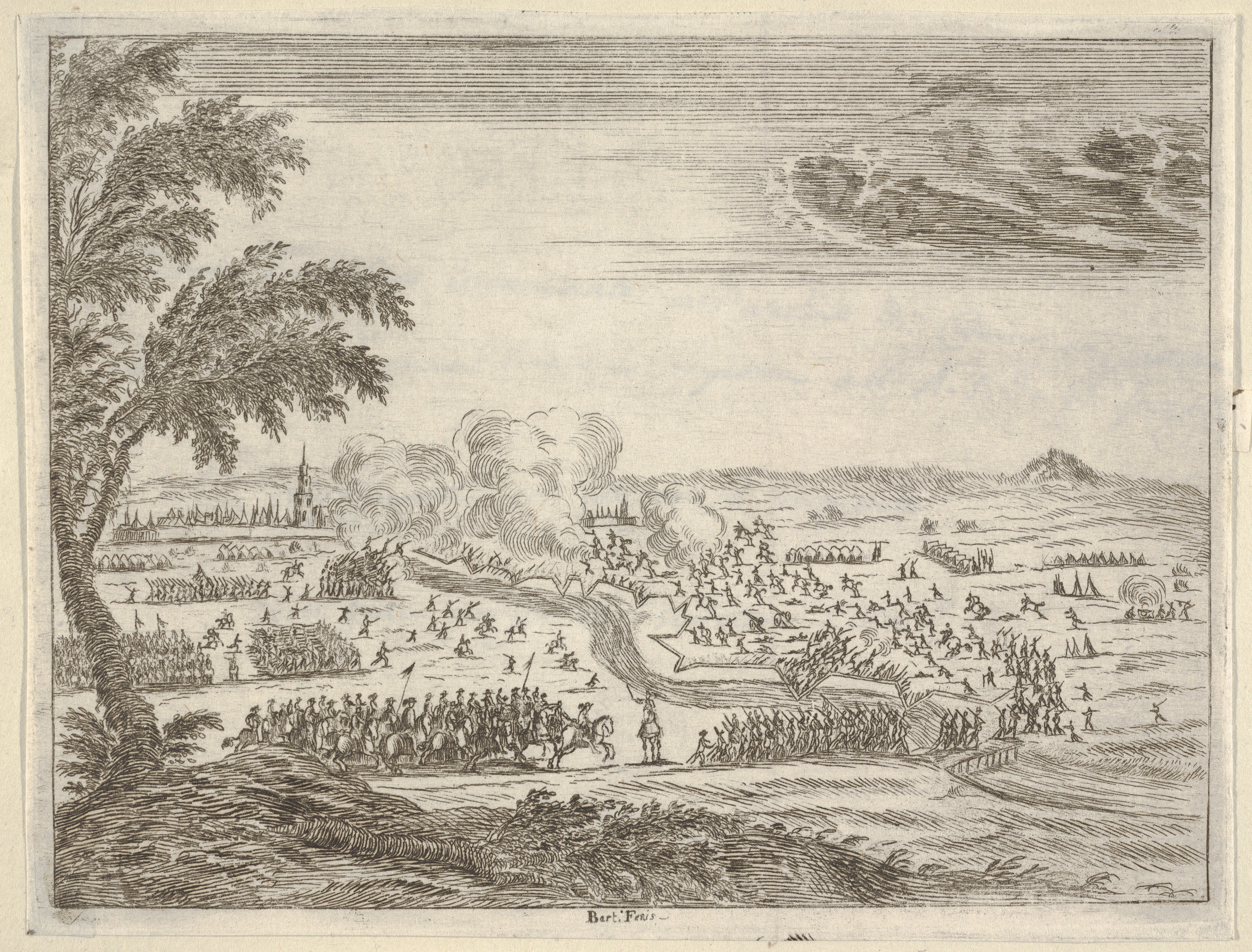 Battlefield Scene Engraving