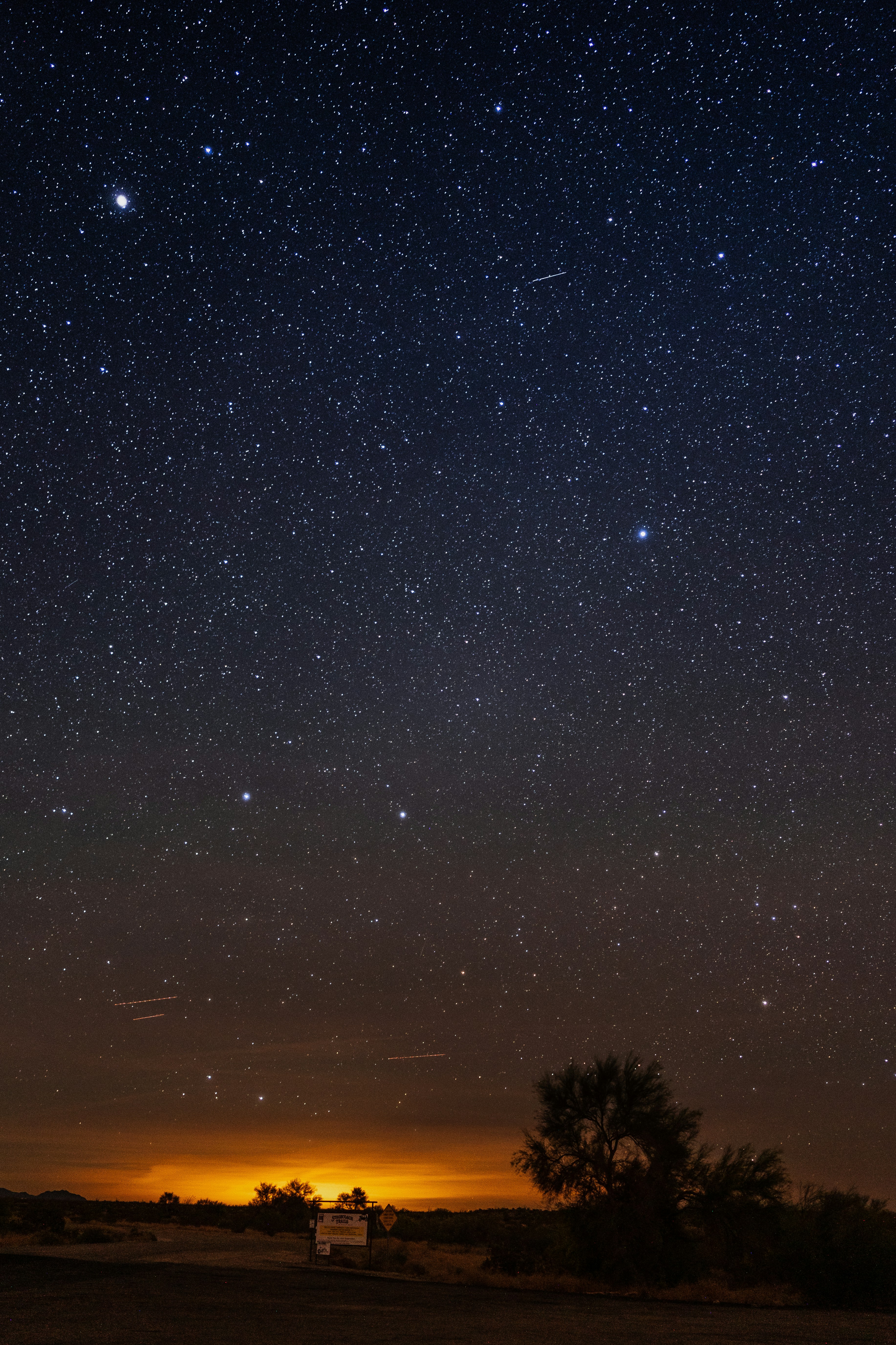 Desert Night Starry Sky