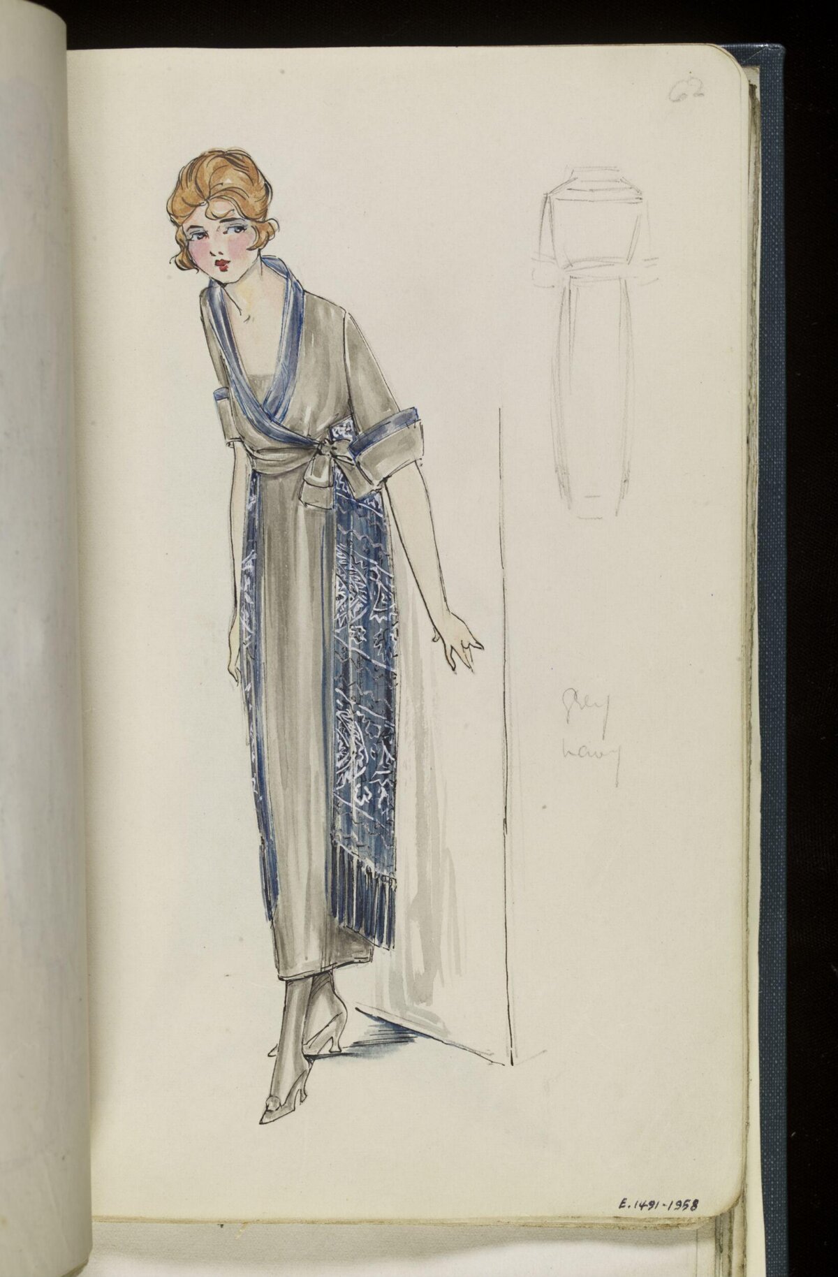 Vintage Dress Fashion Sketch