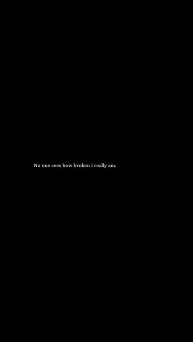 Sad Quote on Black Background