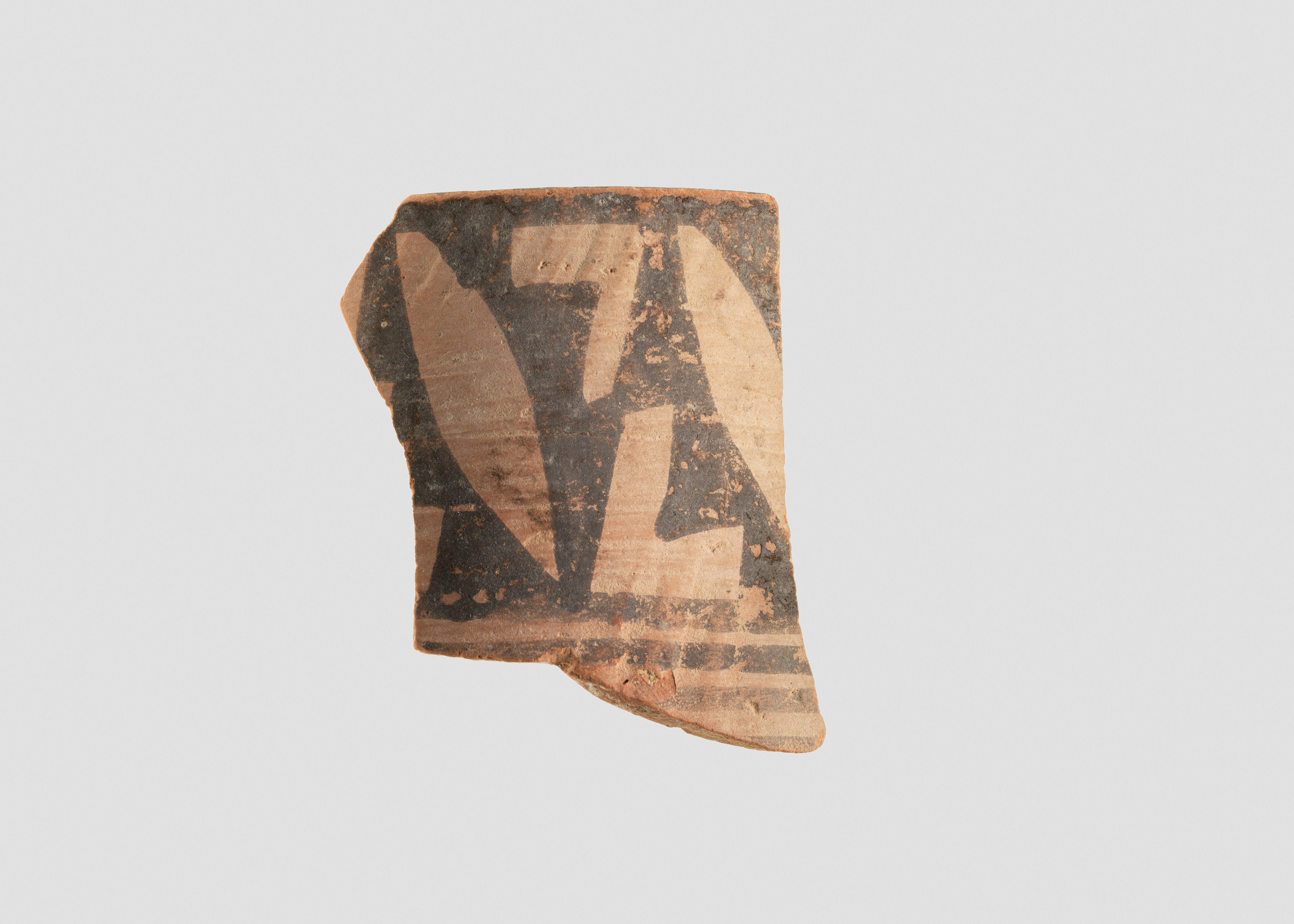Ancient Painted Pottery Fragment