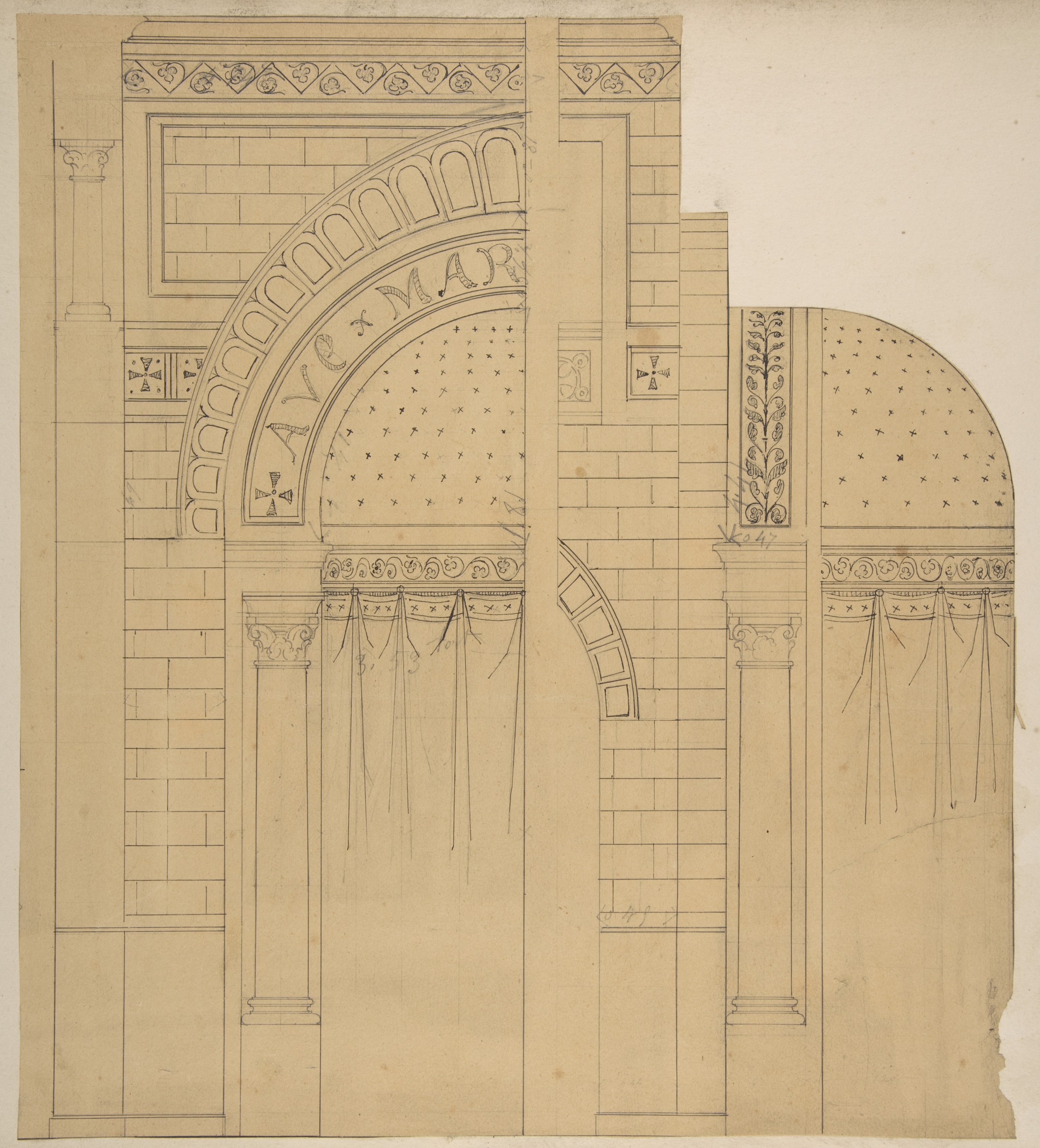 Architectural Drawing of Church Portal