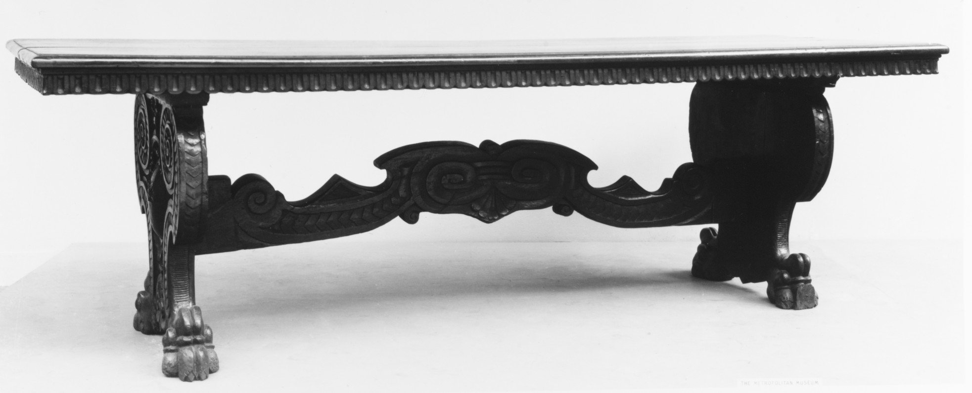 Antique Ornate Carved Wooden Table