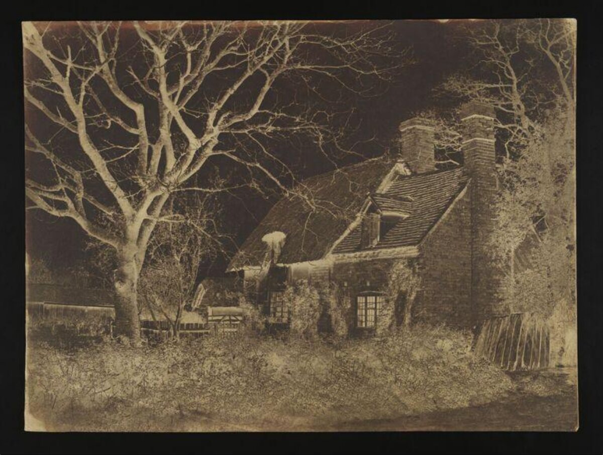 Vintage Rural Cottage Scene