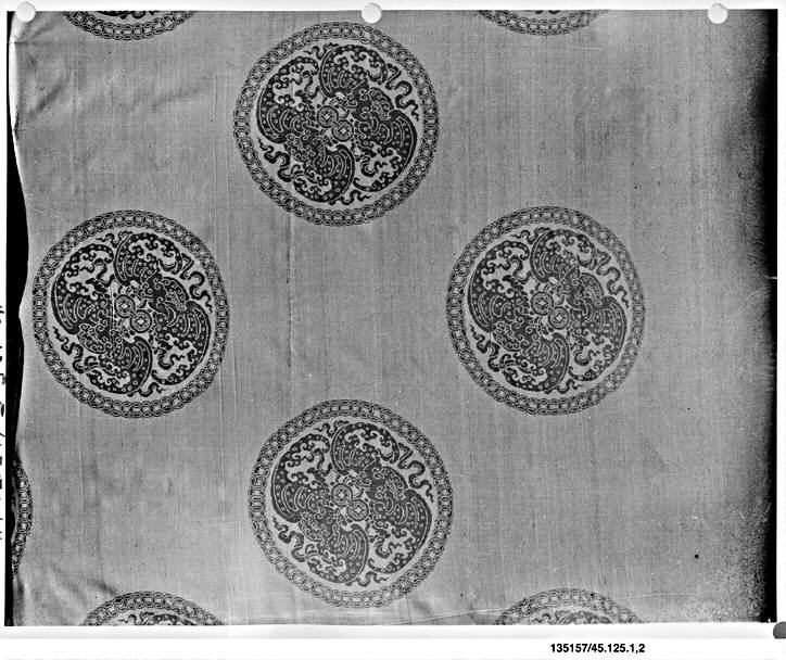 Traditional Chinese Roundel Patterned Silk