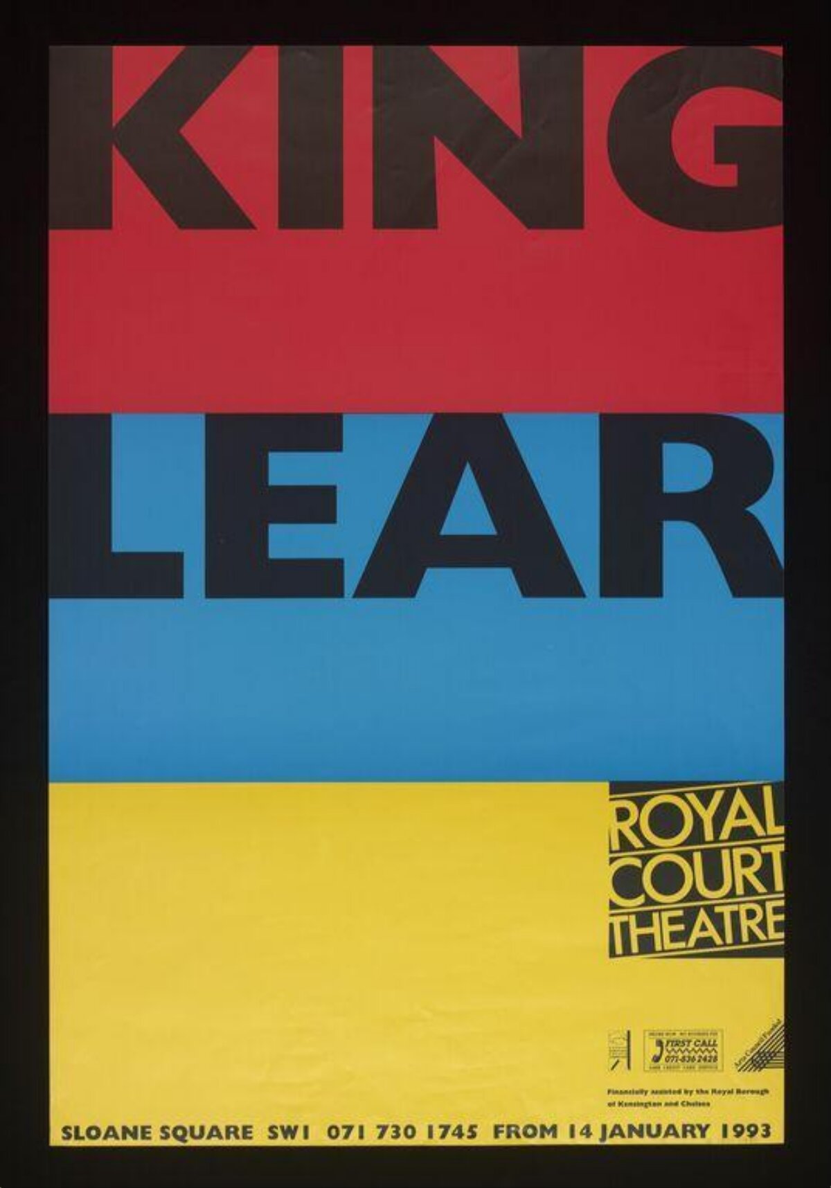 1993 King Lear Theatre Poster