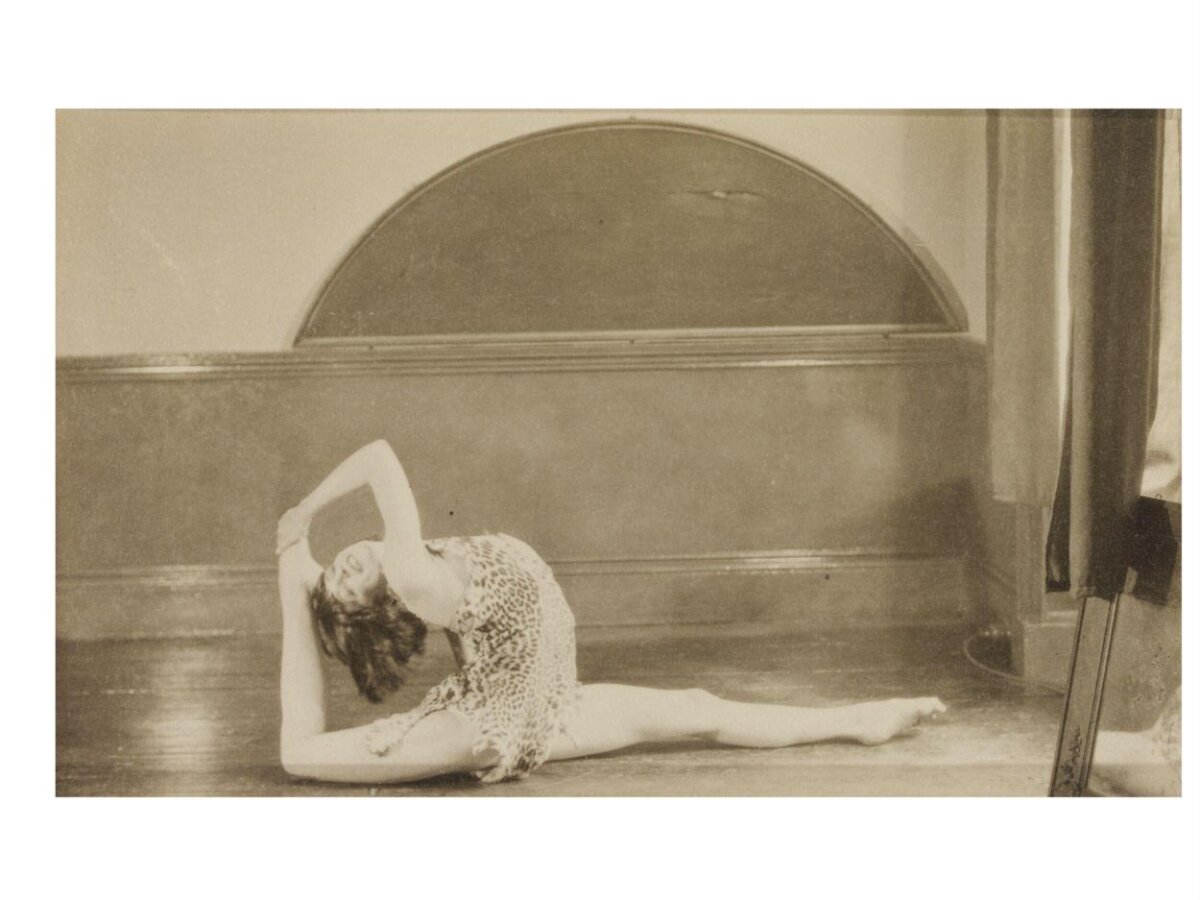 Vintage Photo of Dancer Doing Split