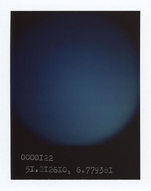 Blue Gradient View With Coordinates