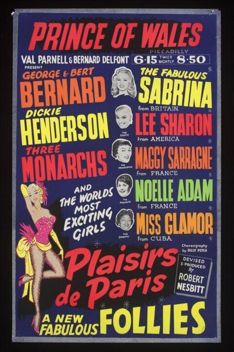 Vintage Plaisirs de Paris Follies Poster