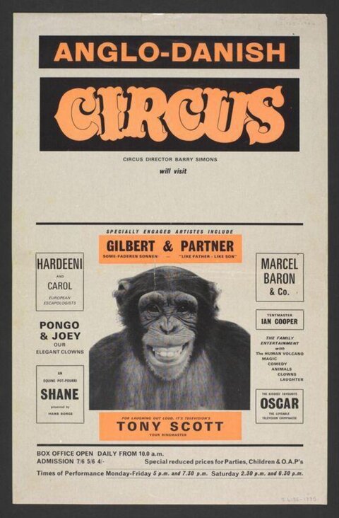 Vintage Anglo-Danish Circus Poster