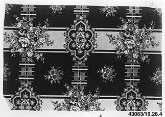 Black and White Floral Textile Pattern