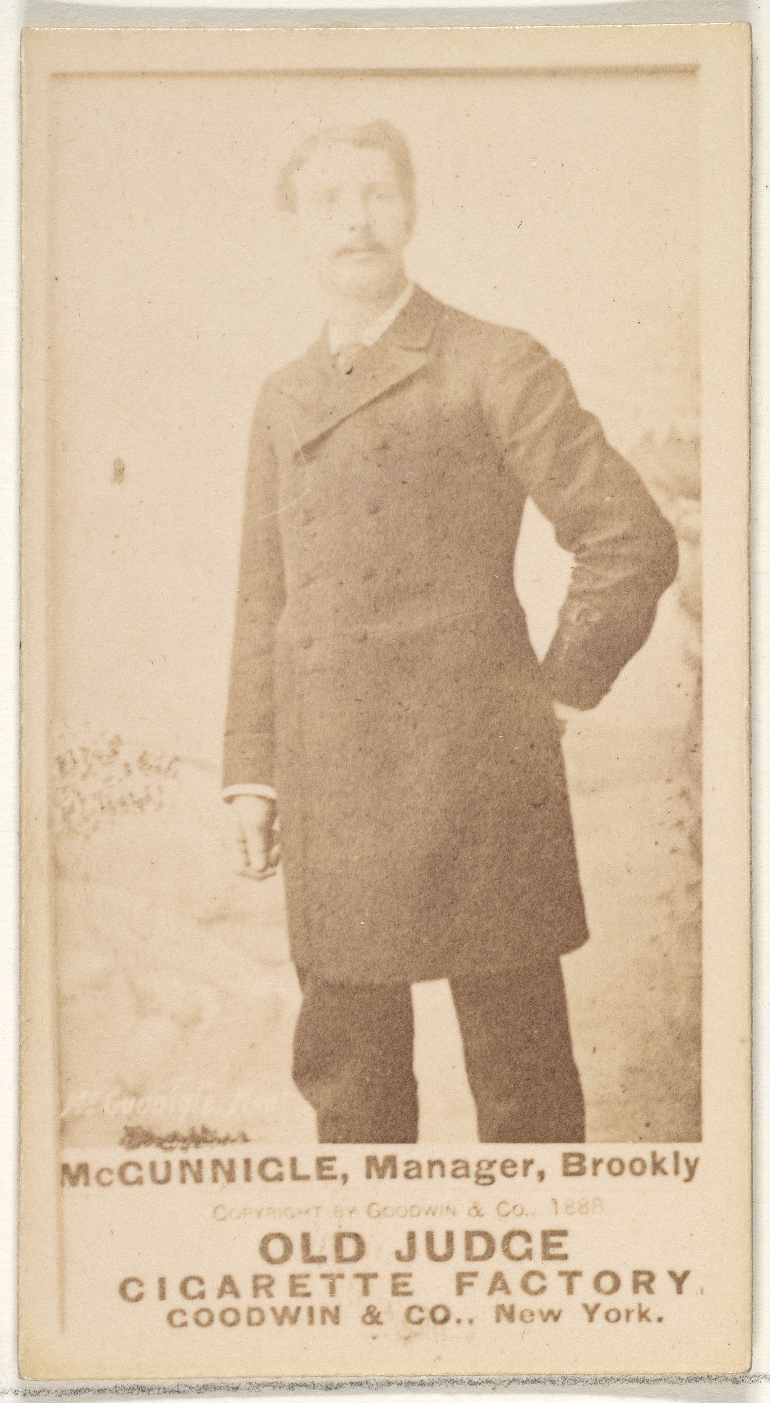 1888 Old Judge McCunnicle Cigarette Card