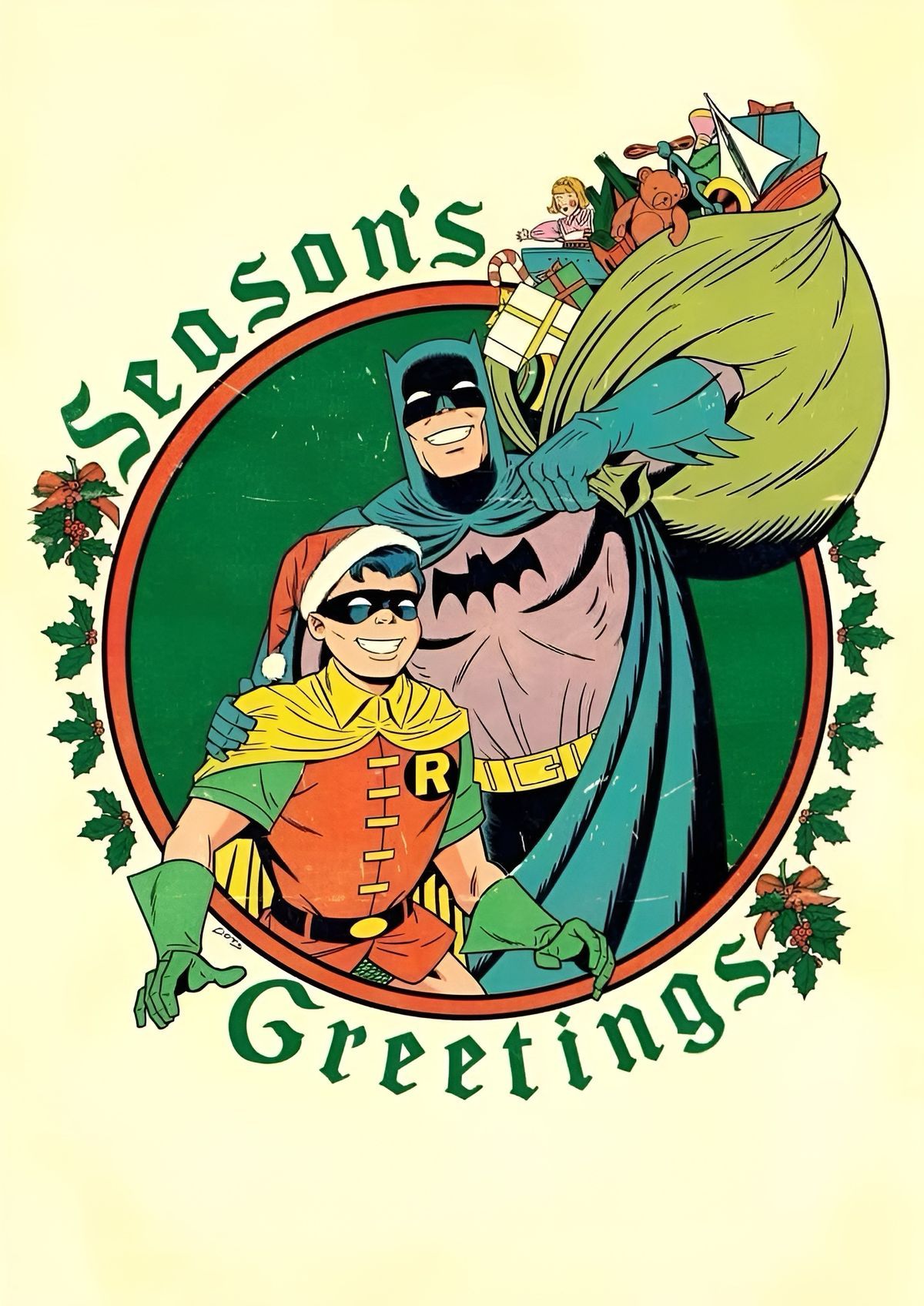 Batman Robin Christmas Season's Greetings