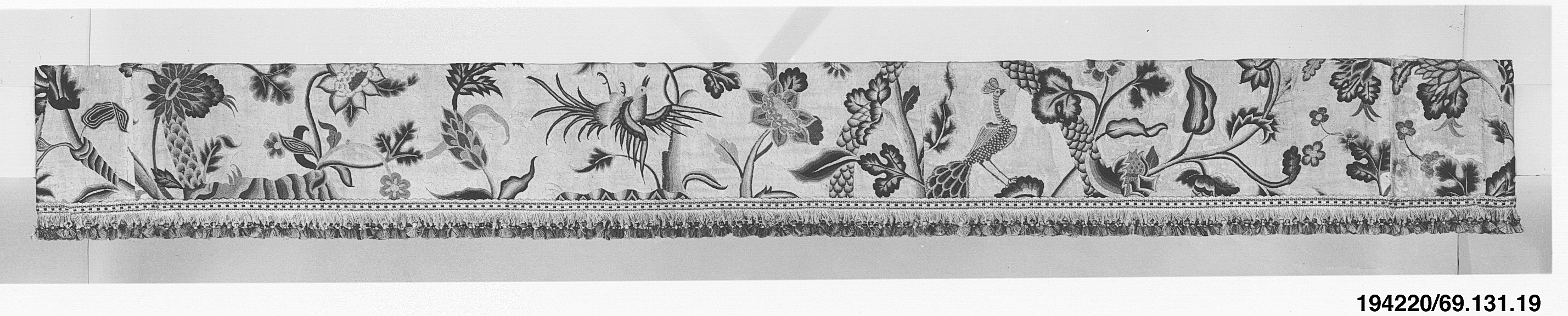 Antique Floral Bird Textile Border