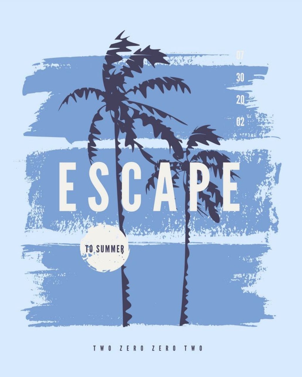 Escape to Summer Tropical Poster