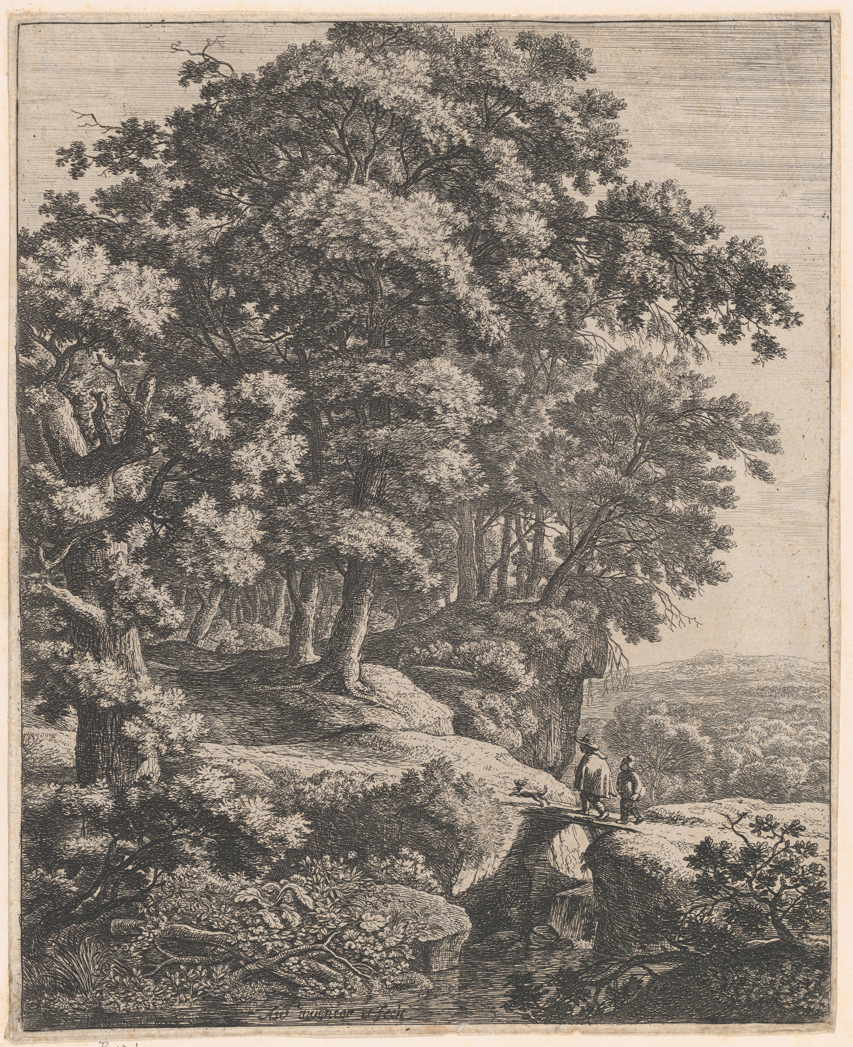 Wooded Landscape with Travelers
