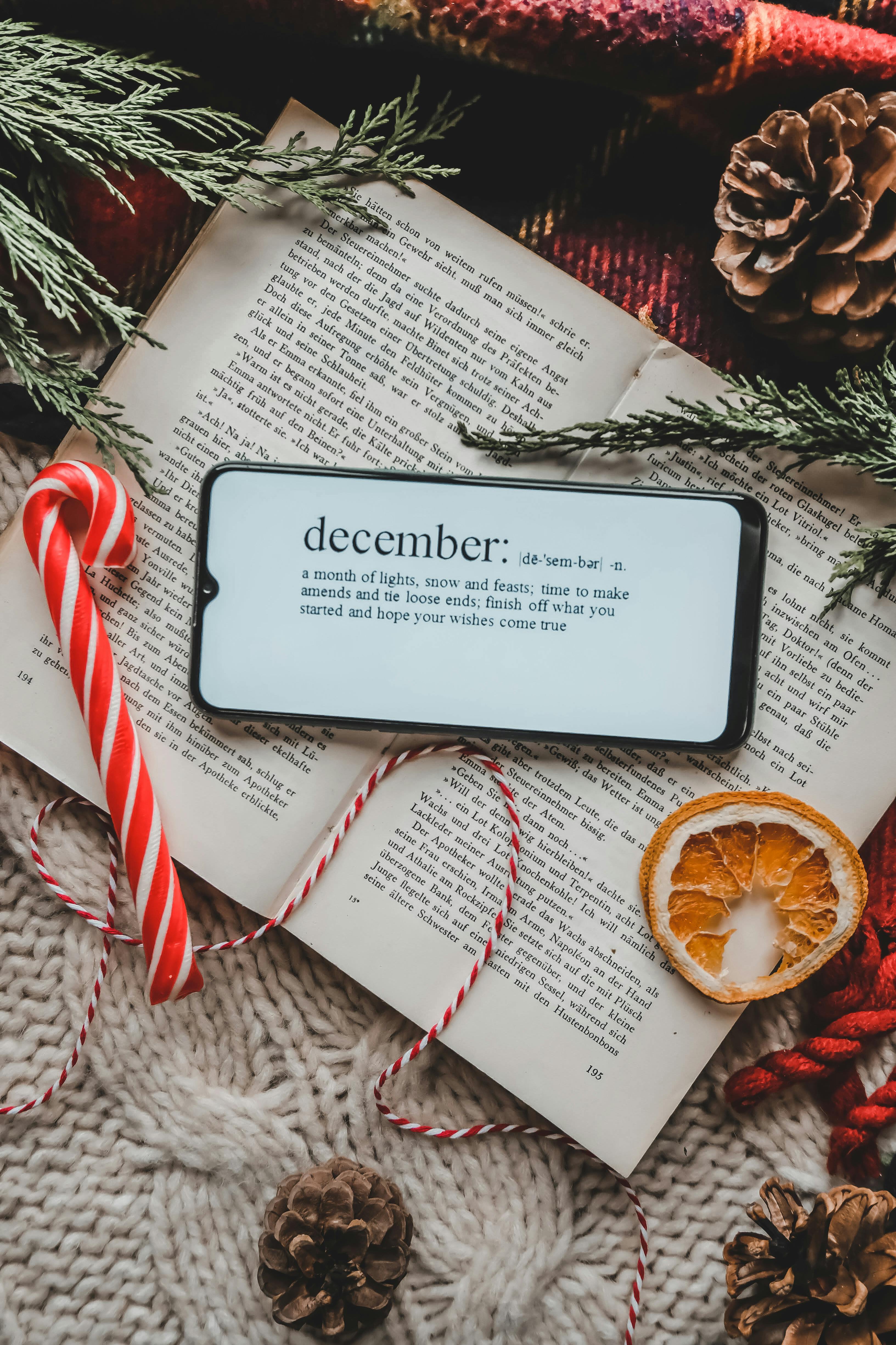 December Christmas Themed Flat Lay