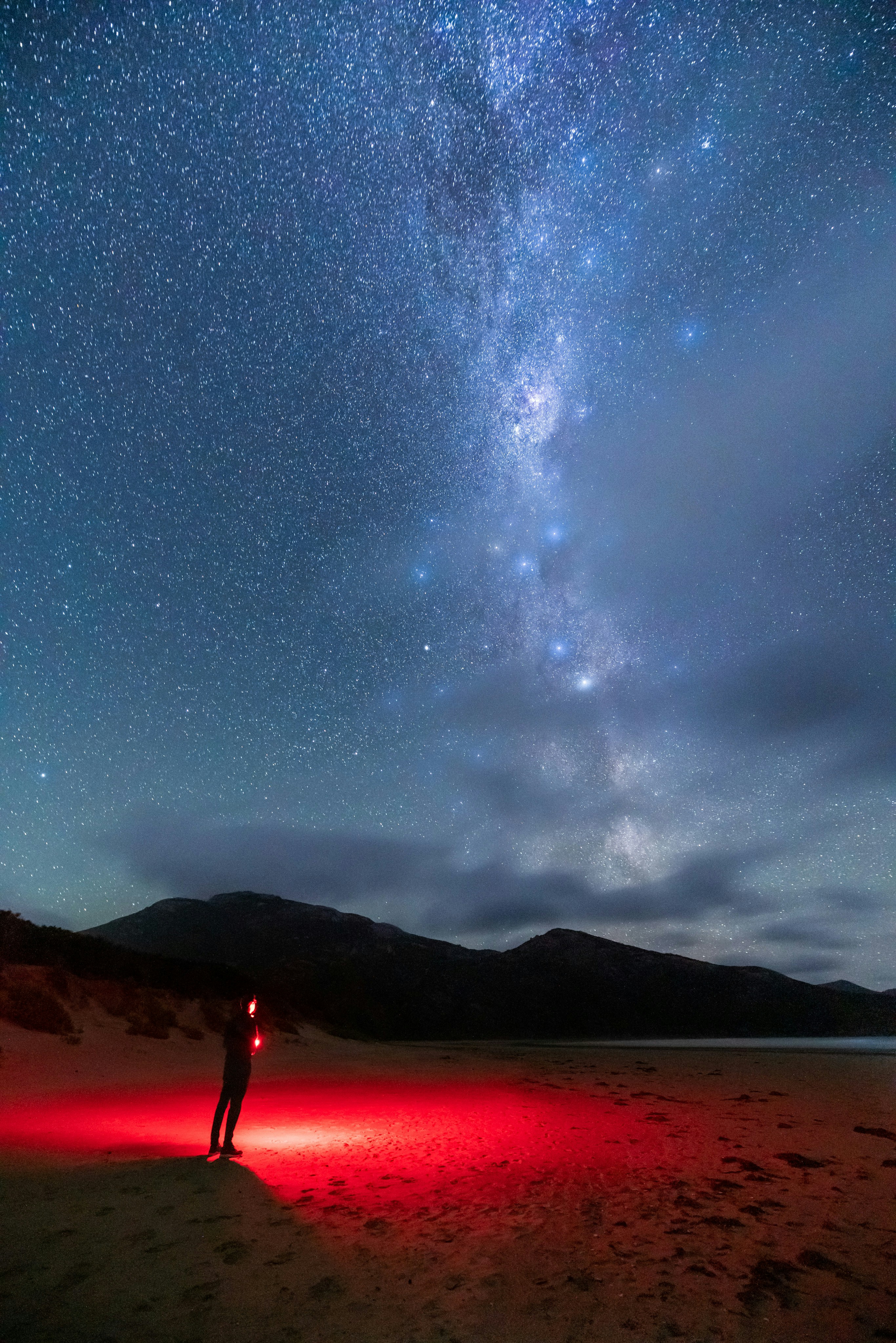 Milky Way Over Night Beach