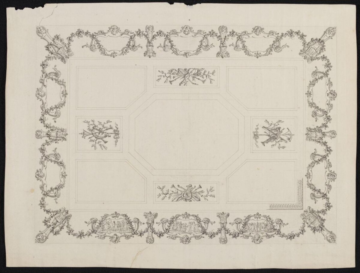 Ornate Ceiling Design Drawing