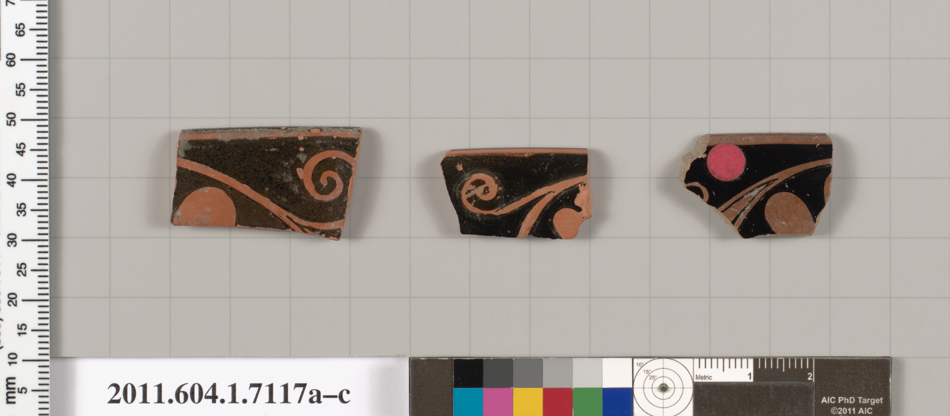 Three Ancient Pottery Fragments