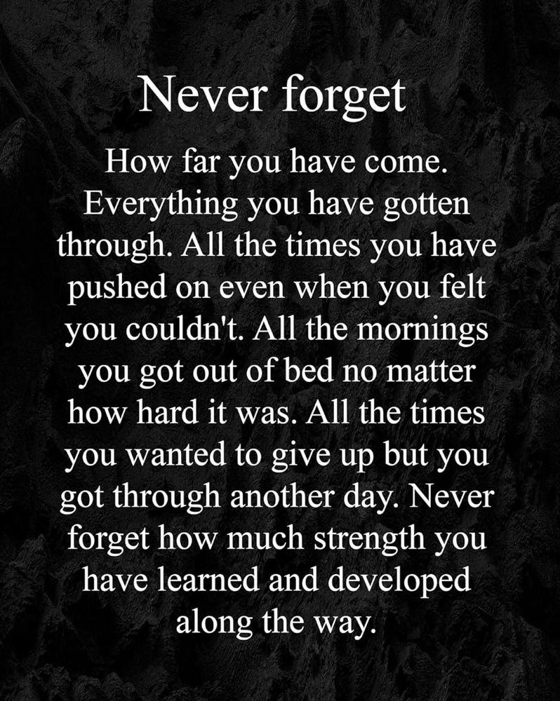 Never Forget Your Progress Inspirational Quote