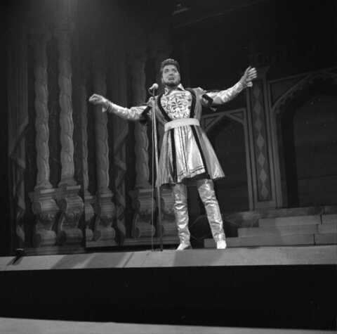 Male Singer Performing on Stage