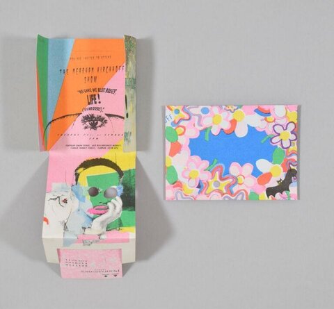 Colorful Collage Graphic Print Cards