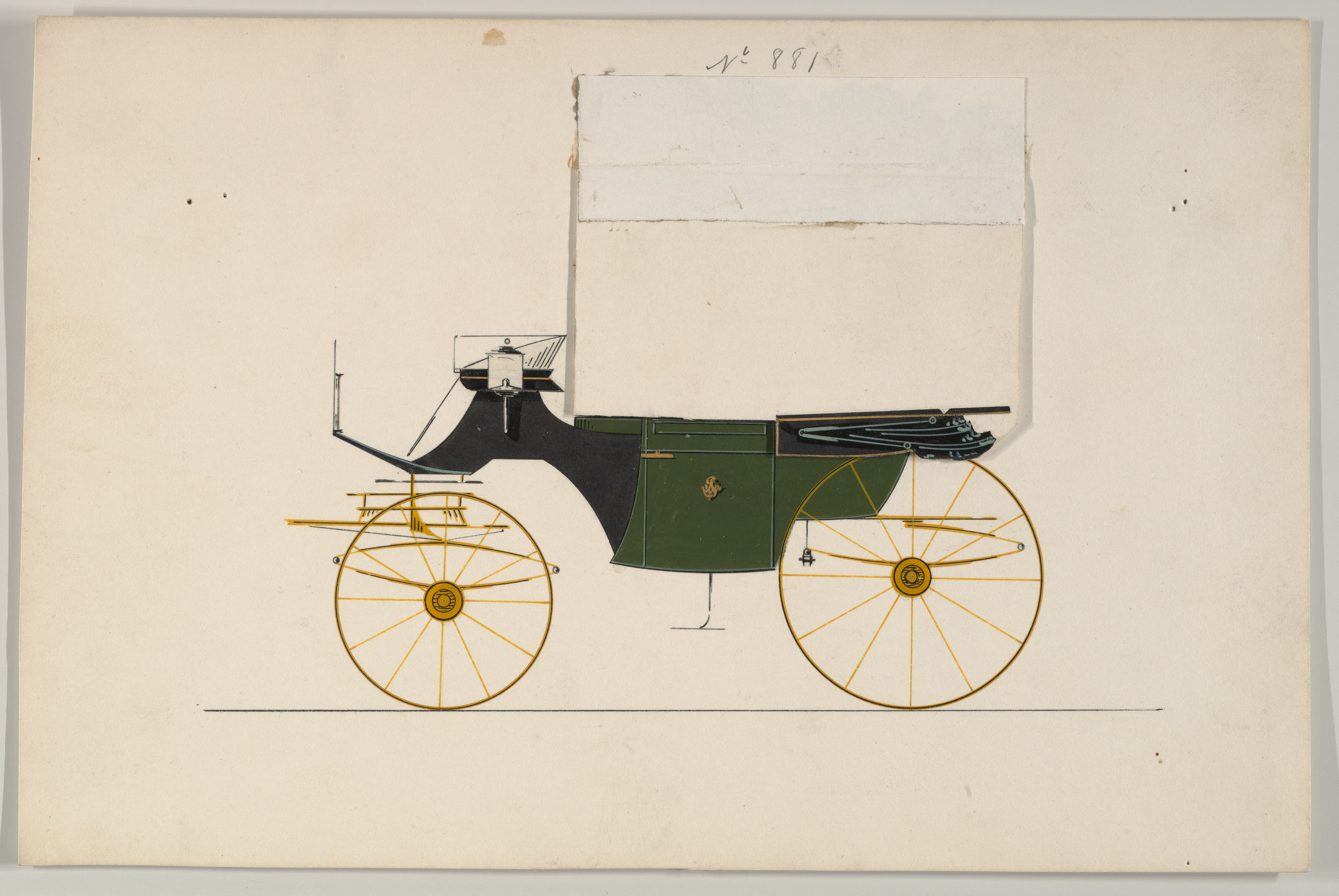 Vintage Horse Carriage Design Sketch