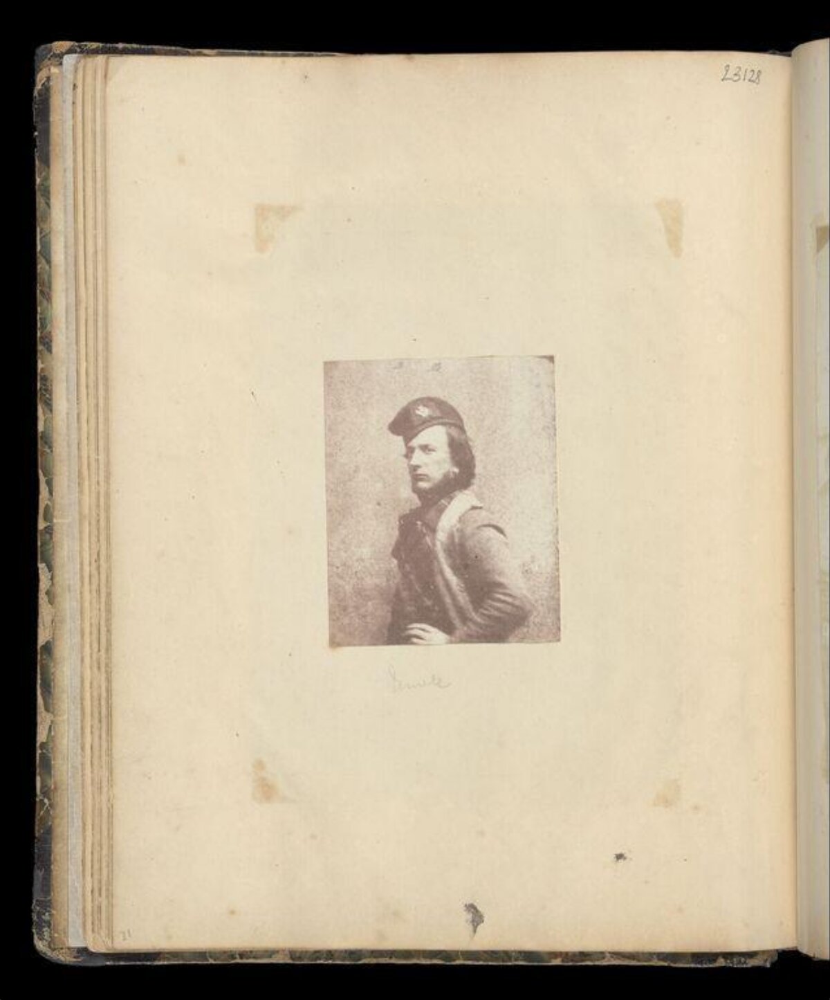 Vintage Portrait on Old Album Page