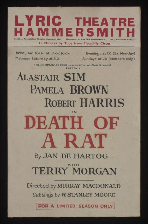 Vintage Death of a Rat Theatre Poster