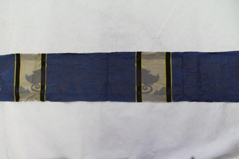 Antique Blue Patterned Fabric Strip