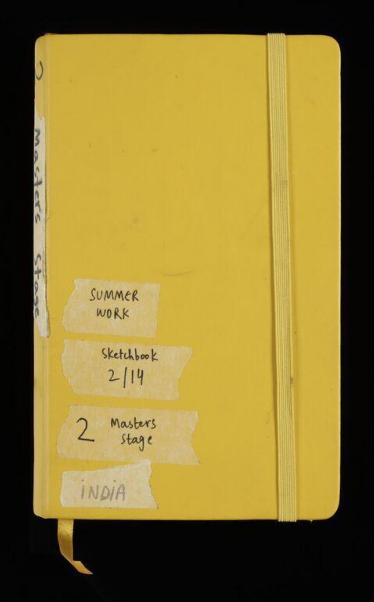 Hand Labeled Yellow Sketchbook