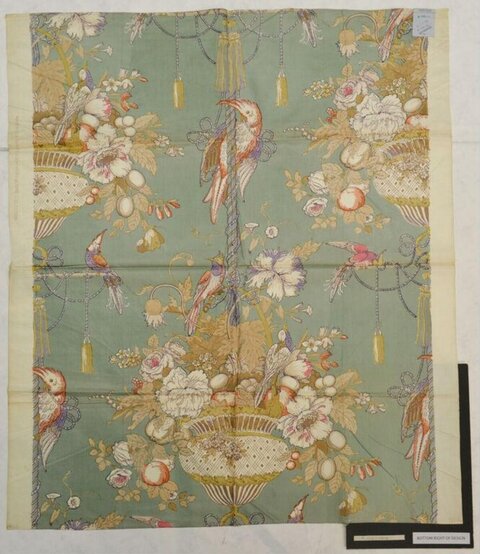 Vintage Bird Floral Printed Textile