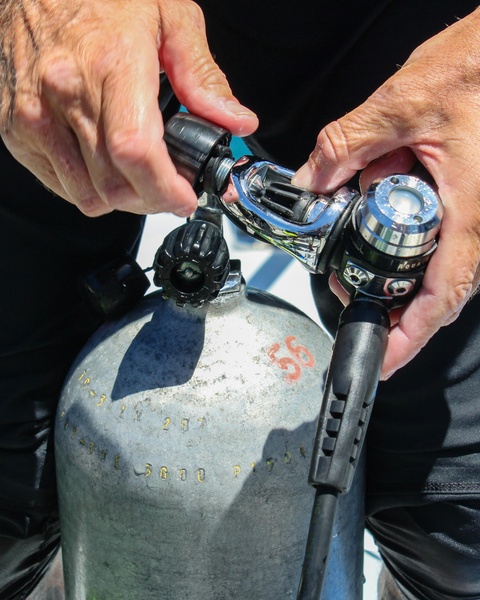 Assembling Scuba Tank Regulator
