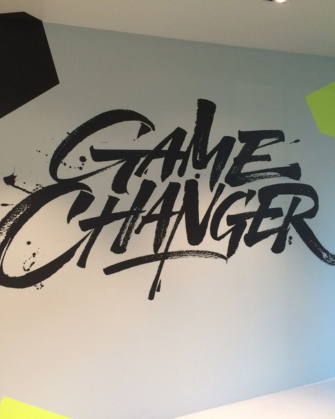 Game Changer Hand Lettered Wall Art