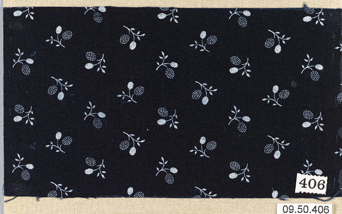 Dark Blue Berry Printed Fabric Sample