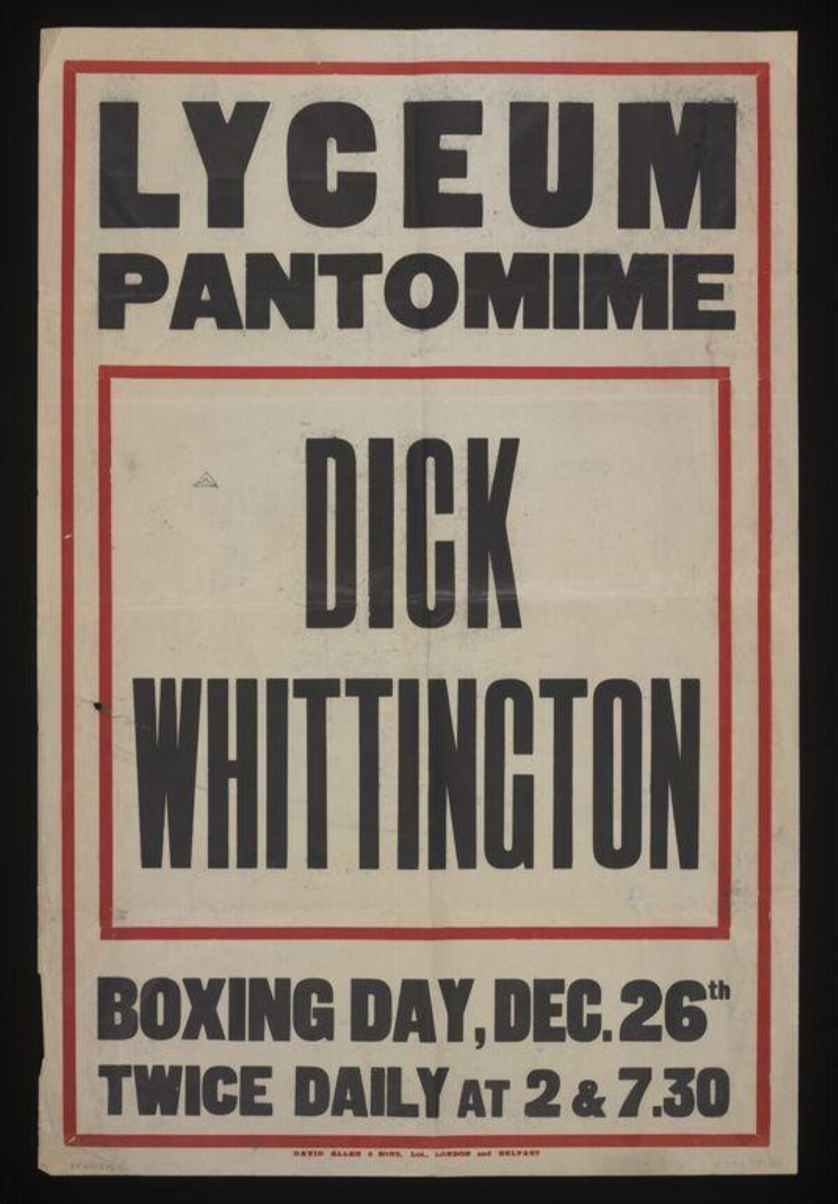 Vintage Dick Whittington Pantomime Poster