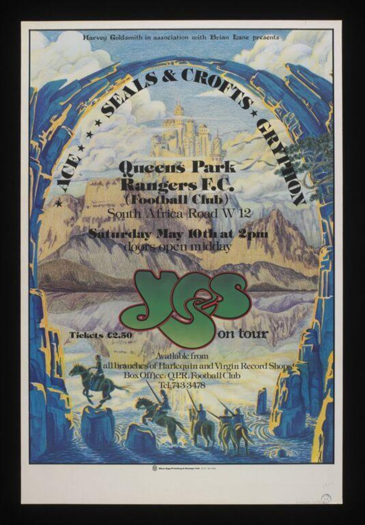 Vintage Yes Band Concert Poster