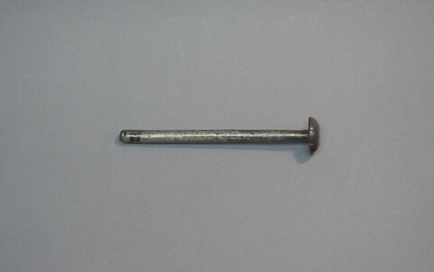 Vintage Iron Bolt on Gray Background